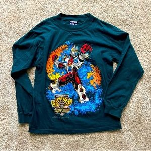 Vintage graphic tee Samurai Anime Warrior long sleeve Tshirt